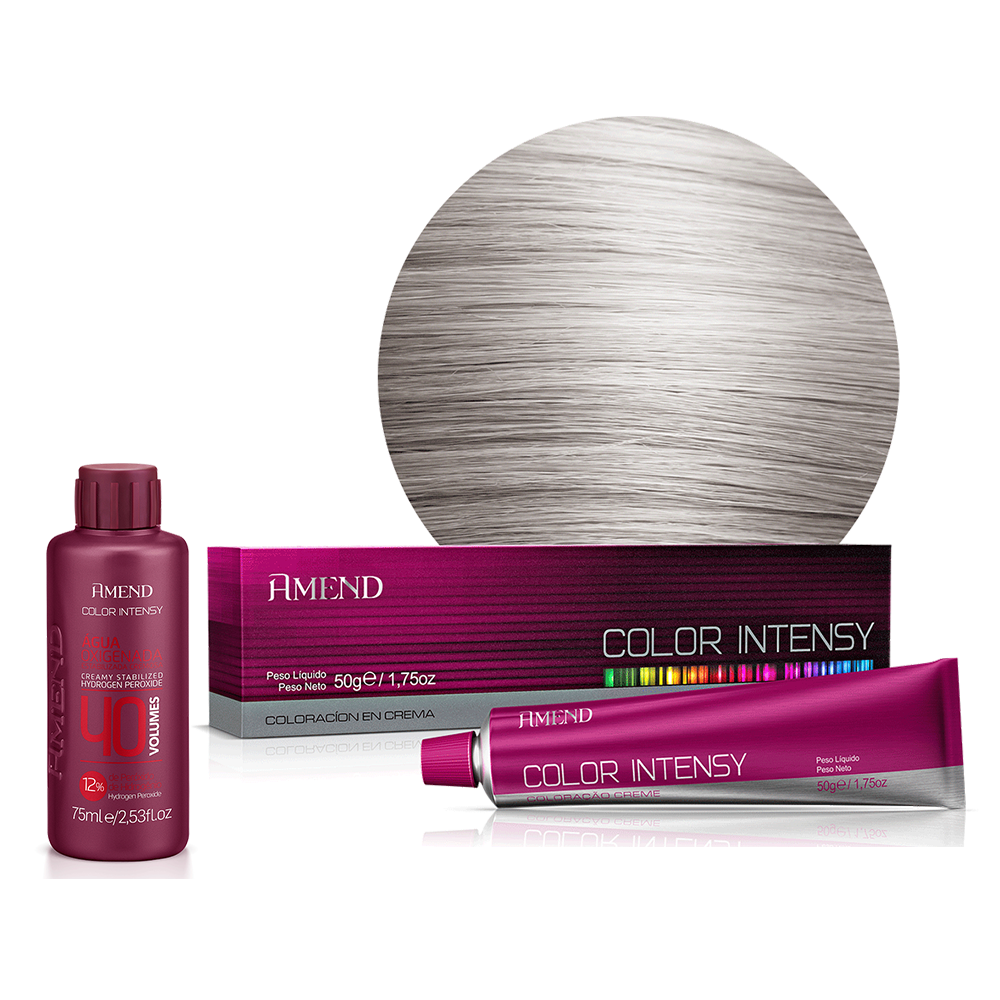 kit color intensy 12.1 Louro Claro Acinzentado Especial + OX 40